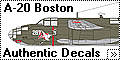 Обзор декаль Authentic Decals 1/72 А-20 Boston/Havoc in the 
