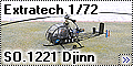 Extratech 1/72 SO.1221 Djinn - Моя самая маленькая модель ве