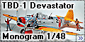 Обзор Monogram 1/48 TBD-1 Devastator